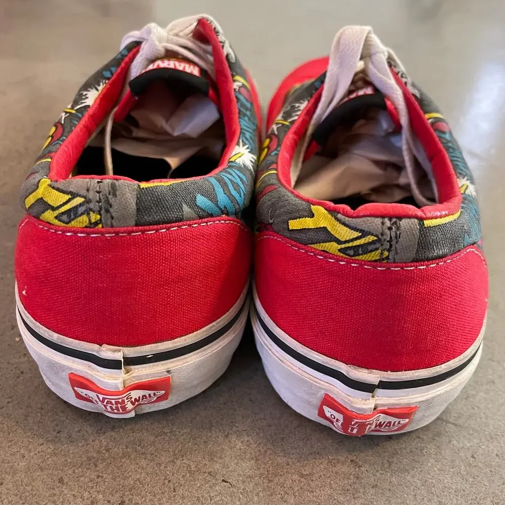 VANS Marvel Era Iron Man Avengers Disney Red Sneaker Mens 8 RARE shoes collector